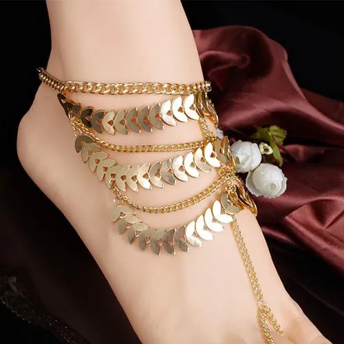 Multi layered anklets deals