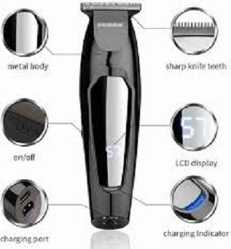 SHINON SH-2581 PROFESSIONAL TRIMMER WITH DIGITAL DISPLAY AND 6 DIFFERENT SIZES COMB 120 MIN BATTERY PERFORMANCE BEST QUALITY PRODUCT FOR MEN