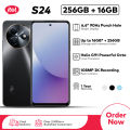 itel S24 16GB* RAM + 256GB Storage with Memory Fusion | 108MP Ultra Clear Camera | Helio G91 Powerful Processor | 6.6″ HD+ 90Hz Punch Hole Display | 5,000mAh Battery with 18W Fast Charging| PTA Approved & 12 Month's Official Warranty. 