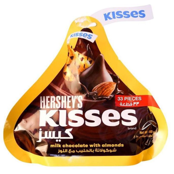 Hersheys%20Kisses%20Milk%20Chocolate%20With%20Almonds%20Pouch%20146%20gm%20-%20Image%203