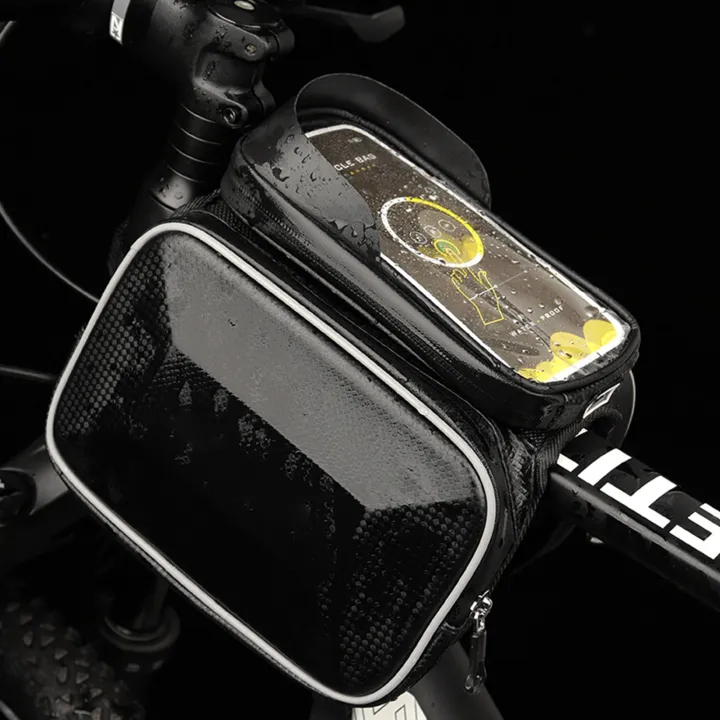 MeterMall%20Bicycle%20Frame%20Bag%20Carbon%20Pattern%20Waterproof%20Scratch-resistant%20Reflective%20Touch%20Screen%20Mountain%20Bike%20Mobile%20Phone%20Bag%20-%20Image%204