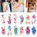 JM 3D Rose Flower Tattoo Stickers Waterproof Temporary Women Summer Arm Shoulder Flowers Stickers. 