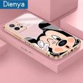 dienya For vivo Y75 5G Y55 5G IQOO Z6 5G Case Cartoon Cute Mickey Mouse Side Design Phone Case Square Edge Pattern Silicone Softcase Luxury Plating Casing Full Cover Camera Shockproof Protection Cases. 
