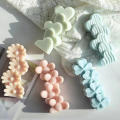 Sunflower Candle Mold Four-leaf Clover Cake Mold Scented Candle Plaster Decoration Silicone Mold For Fondant Cake. 