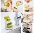 Dish Brush with Washing Up Liquid Soap Dispenser. 