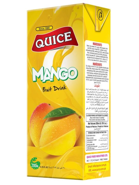 Quice Juice Perfect Mango 200ml Pure, Refreshing Mango Juice