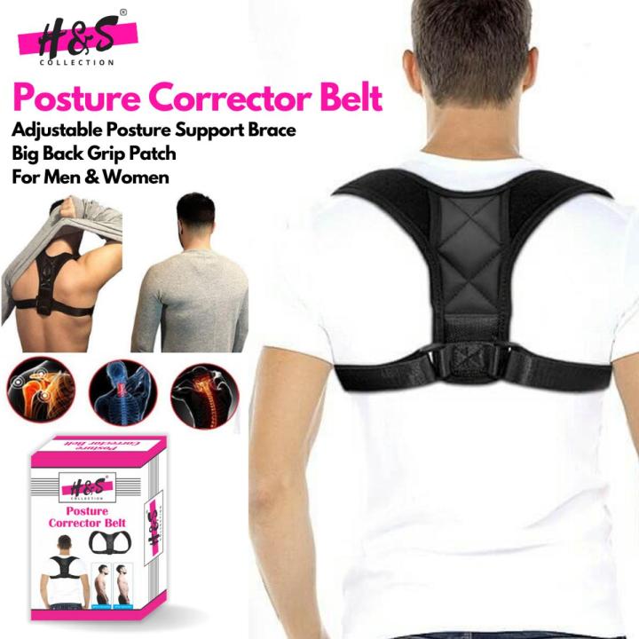 Body Posture Corrector Belt - Shoulder Support Relief and Back Pain Relief Belt - Adjustable Posture Support Brace for Men and Women