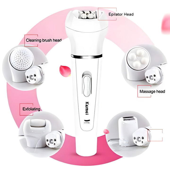 Kemei%20KM-2199%20Multi-Functional%20Rechargeable%20Epilator:%205-In-1%20Beauty%20Tools%20Kit%20For%20Women%20-%20Image%203