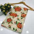 SastaaE Unstitched 1 Piece Swiss Lawn Fabric All Over Floral Print For Ladies, Women's and Girls || Available In 5 Colors Unstitched Fabric For Women. 