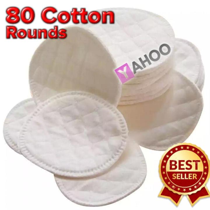 80 Pcs Cosmetic Make Up Remover Facial Cotton Pads \ Make Up Facial Cotton Pads Use With Rose Water - Cleansing Pads