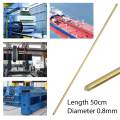 Solid Brass Rod Bar Sturdy DIY Smooth Surface Round 50cm Length Lathe Bar Stick for Ship RC 0.8mm. 