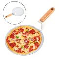 Stainless Steel Pizza Shovel Round With Wood Handle. 