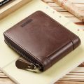 Wallet for Men - Round Zipper Short Wallet for Men. 