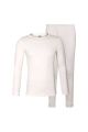 Premium Off White Thermal Pack Of 1 Complete Suit Full Body Warmer Suit 1 Top and 1 Bottom for Men. 