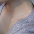 【Solo Yolo】Choker Washable !14k Gilded Ultra-Fine Necklace Naked Women Simple Silver Clavicle Chain choker Neck. 
