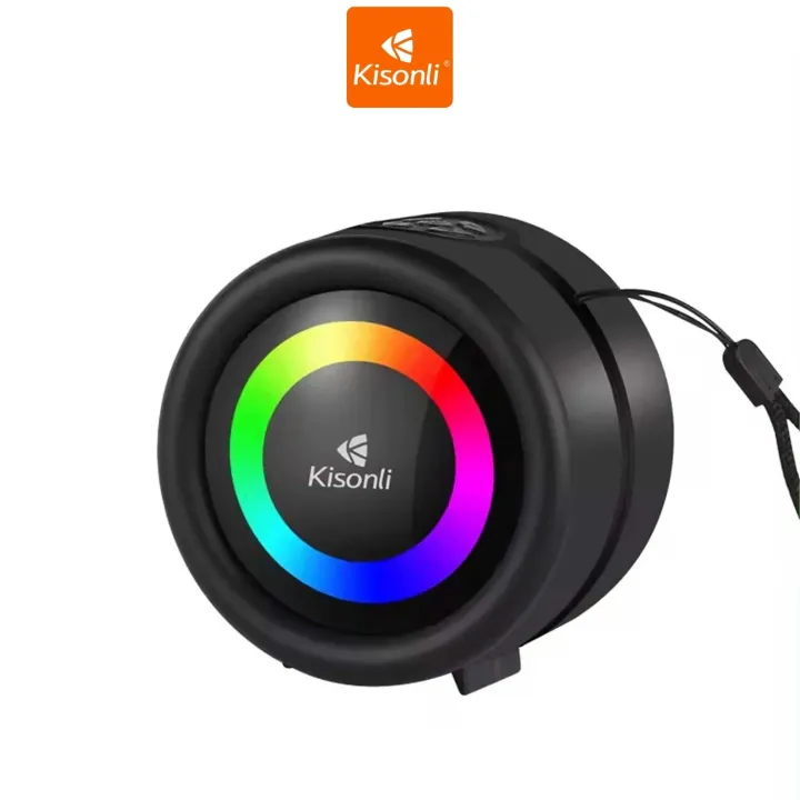 Kisonli S16 TWS Portable Mini Bluetooth Speaker RGB with Handle and Mic ...