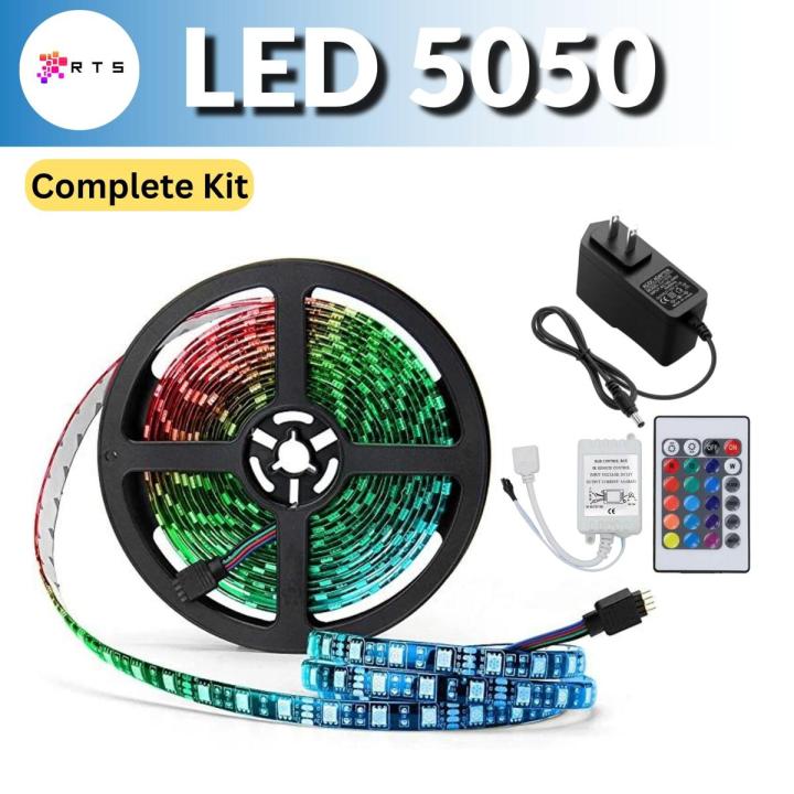 RTS%2016%20Colors%20RGB%20LED%20Strip%20for%20Room%20with%20Color%20Changing%20Remote%20Control%20-%20Model%20RGB%205050%20-%20Complete%20Kit%20With%2012V%20Adapter%20TopKit%20-%205M%20to%2050M%20Length%20Available%20-%20Image%202