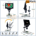 G1200 7inch Jewelry electronic portable 12MP 1-1200X digital HD Lcd microscope for soldering (battery is not included). 