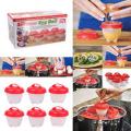 Pack of 6 - Silicon Egg Cooker As Seen on TV, Non Stick Silicone Egg Boiler, Hard Boiled Eggs without the Shell. 