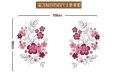 Pink Flower Vines Wall Sticker Floral PVC Wall Decor Removeable Wall Art Mural For Home Decor Water Proof Wall Paper. 