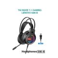 Lenovo G80-B Head-mounted Gaming Headphone Noise Reduction Usb Headset Channel with RGB Lamp Effect  Gaming Headset 7.1 Channel Gaming Head-mounted Earphone with 50mm Dynamic Coil RGB Brilliant Lighting Noise Reduction Ear buds for PC Steam pro Gamer. 