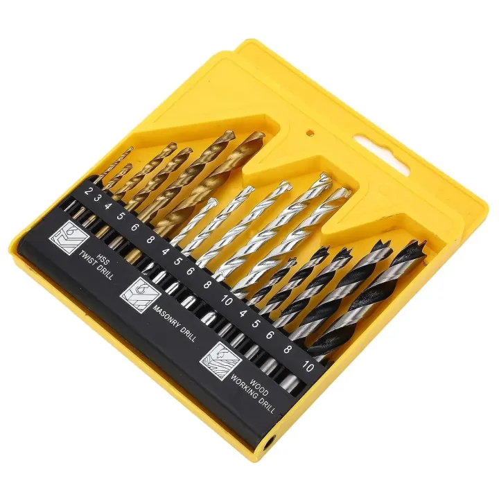 16PCS%20Multifunctional%20Woodworking%20Drill%20Bit%20Set%20Electric%20Hole%20Tool%20Kit%202-10mm%20Drill%20Bits%20Combination%20Set%20HSS%20Titanium%20Twist%20Drills%20to%20Metal%20+%20Wood%20Drills%20+%20HSS%20Rock%20Concrete%20Drill%20Set%20Masonry%20Twist%20Wood%20Drill%20Bit%20Set%20Concrete%20Brick%20Drywall%20drill%20barma%20-%20Image%202
