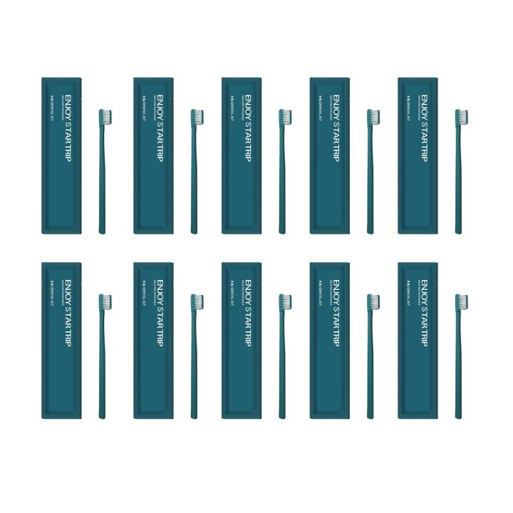 Disposable Toothbrush Set 10pcs Disposable Toothbrushes Individually Wrapped Soft Bristles Dental Care for Travel Hotels Camping Convenient Solution for Travel Toothbrushes
