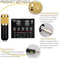 Condenser Microphone BM800 Full Kit & Adjustable MIC & V8 Sound Card & Suspension Scissor Microphone stand. 