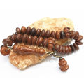 Sandal Fragrance Zikar Tasbeeh - Original Sandalwood Tasbih Brown flat 33 Beads of 13mm. 