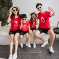 Douyin with the same t parent-child summer clothes 2023 new trendy family clothes short-sleeved T-shirts cotton t-shirts for a family of three. 
