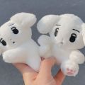 Kpop Idol Aespa WINTER Animal Doll Plush Doll Lying and Sitting Posture White Curry Dog Stuffed Toys. 
