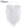 Santa Cosplay Beard Realistic Santa Claus Beard for Adults Kids Soft Fluffy Curly White Mustache Perfect for Santa Cosplay Party Costumes. 