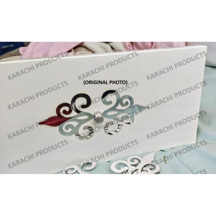 Acrylic Sticker Diamond Shape Self Adhesive Golden Silver