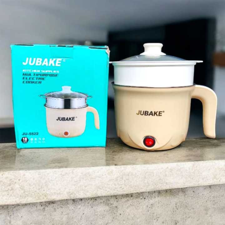 Multi-function Portable Electric Cooker - Egg Steamer - Noodle Pot - Mini Rice Cooker - Electric Kettle - Stainless Steel Mini Cooker - Electric Cooker Pan - Double Layer Non-Stick Pan For Kitchen - 2 Pots - Multi Color Cooker