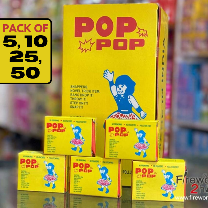 Pop Pop Crackers Pataka Box | Set of 5, 10, 25, 50 Boxes – Fun Pop Pop Snappers for Parties