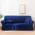 Soft Elastic Bubble Cloth Universal Sofa Cover Breathable Thick Slipcover Protector 3+1+1=5 seater. 