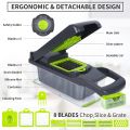 Vegetable cutter - Slicer cutter - Fruit cutter - Slicer - Chopper - Multifunctional cutter - 16 in 1 cutter - Dicer - Manual cutter - Onion chopper - Vegetable chopper slicer - 16 in 1 slicer cutter - peeler - Best tool for fruits/Vegetables .. 