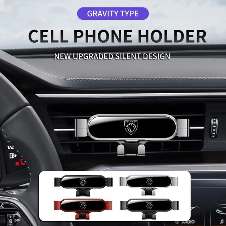 Gravity Car Phone Holder Mobile Stand GPS Support Mount For Peugeot 407 508 2008 5008 307 308 3008 206 207 208 107 106