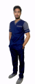 doctors OT Uniform scrub suits OT kit strapped arm contrast navy grey. 