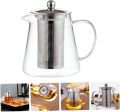 Techmanistan Glass Teapot with Heat Resistant Stainless Steel Infuser, Borosilicaate Glass Teapot, Glass Tea Kettle. 
