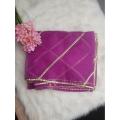 Dupatta Lace Net Dupatta Net Fabric - Purple - Net Dupatta for Girls / Ladies & Women - Chunri - Stole - Scarf. 