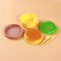 Pack of 02 Lunch Box Kids Tiffin Box For School Burger Shaped Meal-it Box Large Lunch Box with portions/Compartmentsk of 02. 