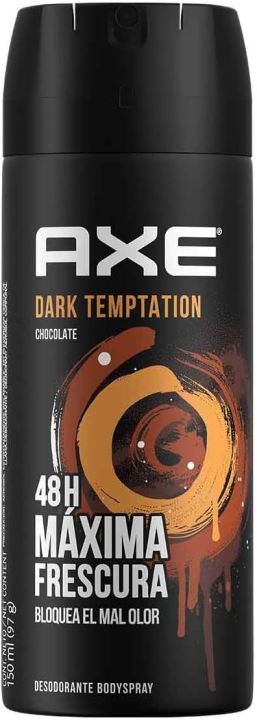 Axe Dark Temptation Deodorant Body Spray for Men Pack of 6 – 150ml Each  Sweet and Bold Chocolate Fragrance with 48-Hour Non-Stop Freshness |Long-Lasting Daily Deodorant for All-Day Confidence