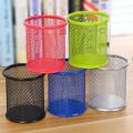 Metal Mesh Pen Container Pen Pencil Holder Organizer Cosmetic Round Pen Stand Holders Stationery Container Desk Organizer. 