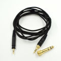 Replacement 2M Jack Plug 6.35MM Adapter Audio Cable for Shure SRH440 840 940 for PHILIPS SHP9000 SHP8900 Headphones - black. 