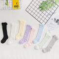 Newborn Baby Knee High Long Socks Lace Solid Color Baby Girls Boys Socks Infant Toddler Summer Mesh Breathable Sock. 