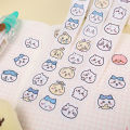 2Roll/Set Chiikawa Tape Roll Stickers Cartoon Cute Pvc Graffiti Style Transparent Stickers Handbook Decorative Stickers Student Writing Gift. 