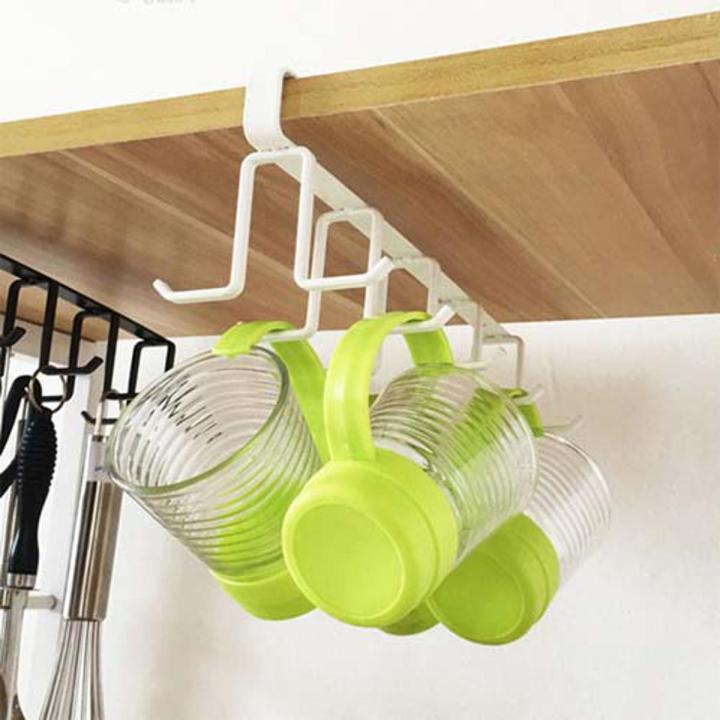 1Pcs Mug Holder Coffee Tea Cup Rack Kitchen Under Storage Shelf Cabinet ...