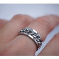 Spinner Ring Chain Ring Silver Stainless Steel For Men-Boys. 