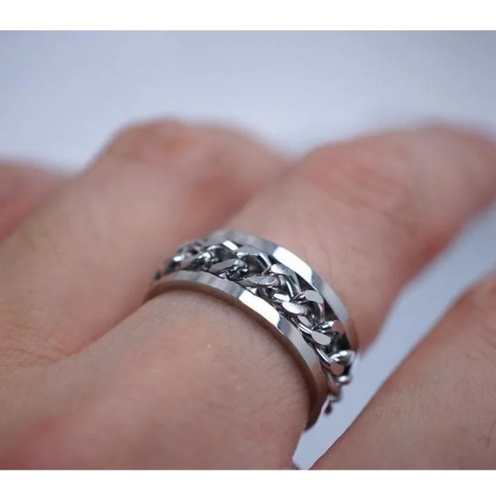 Spinner%20Ring%20Chain%20Ring%20Silver%20Stainless%20Steel%20For%20Men-Boys%20-%20Image%203